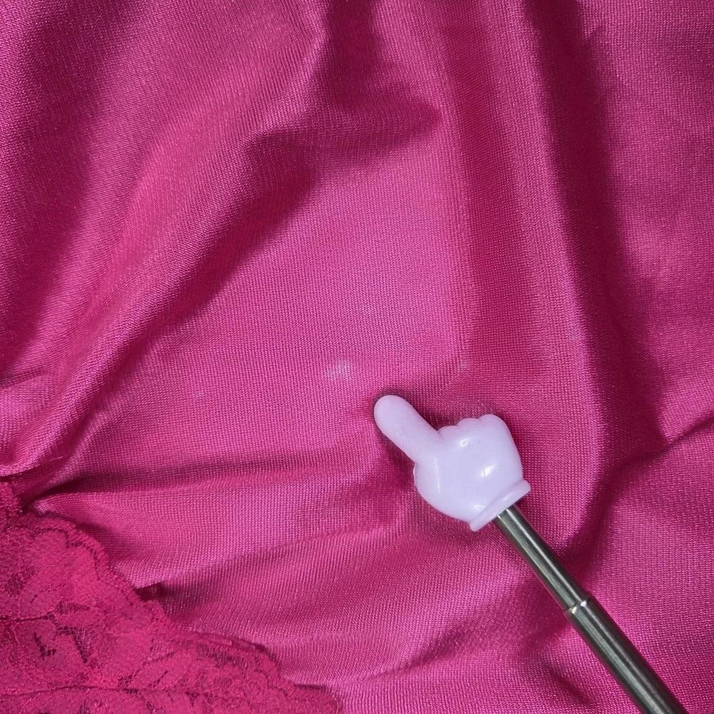 Vintage Satin Lace Maxi Dress Medium Pink Coquette Fairy Cottagecore‎ Nightgown
